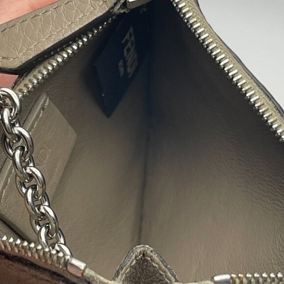 Fendi Calfskin Leather Vitello Cruise Coin Pouch Key Case in Tortora - Preowned - Picture 7 of 12